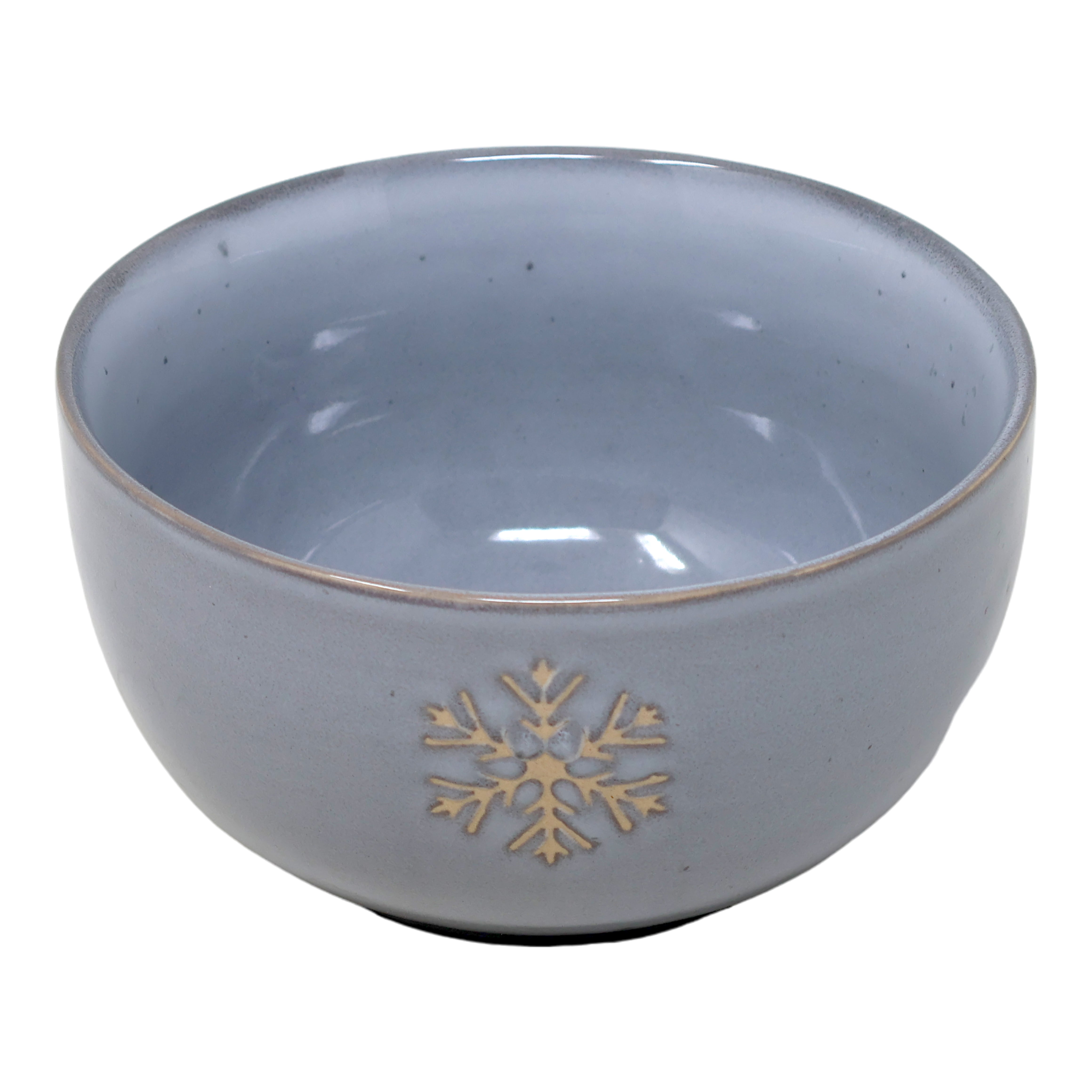 Vajilla Merry Christmas Set Individual - Cerámica Gris 4 piezas