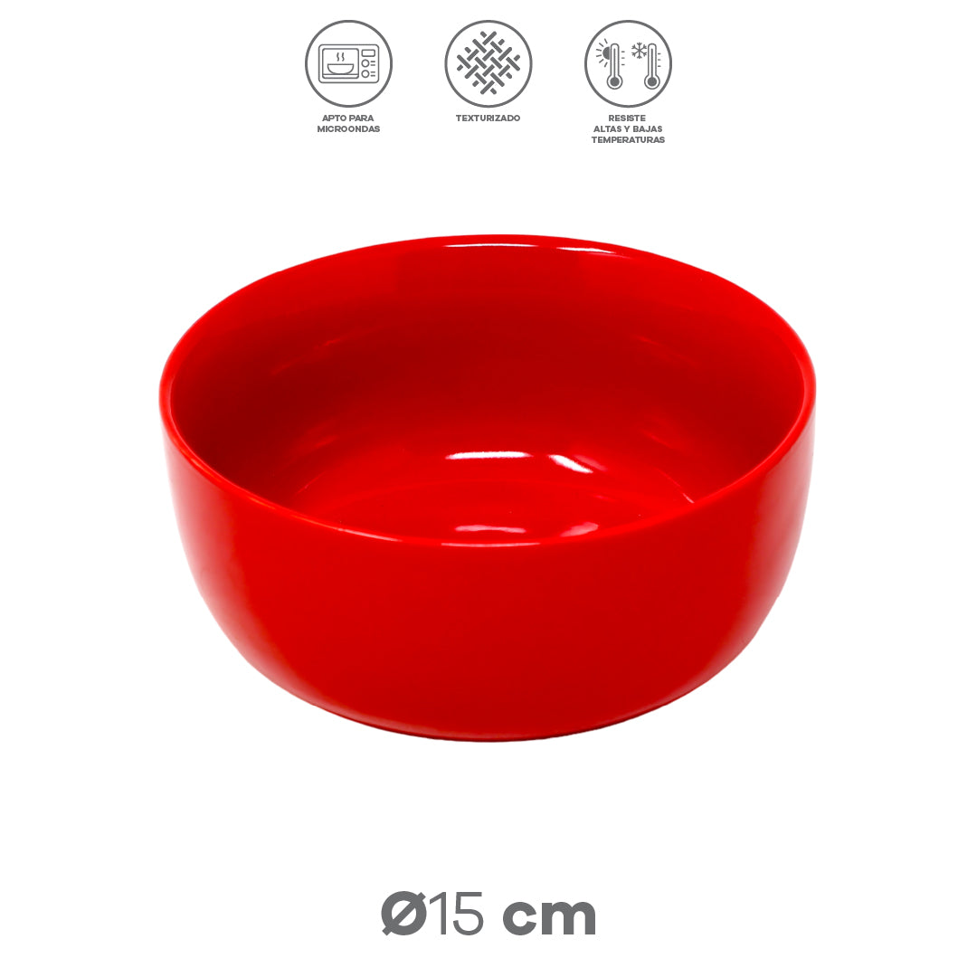 Vajilla Joy Navidad Set Individual - Cerámica Roja 7 piezas