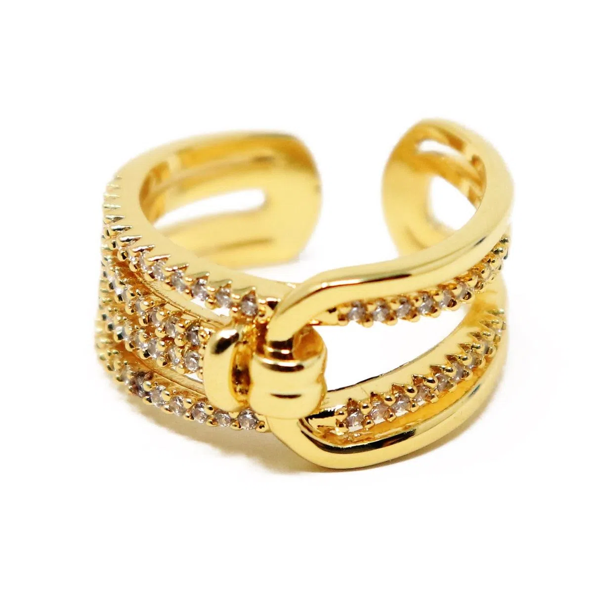 Anillo de Mujer en Acero Inoxidable Dorado – Modelo Klean LX-9607R