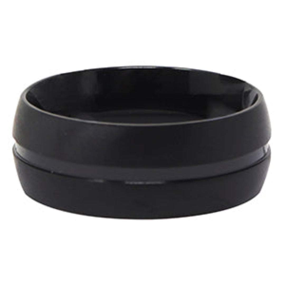 Anillo Negro Tipo Argolla Gruesa en Acero Inoxidable