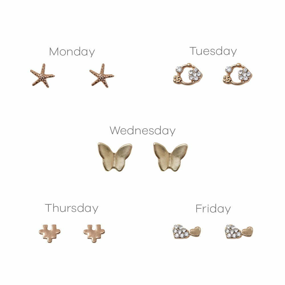 Set con 5 Aretes R050C- Ideën