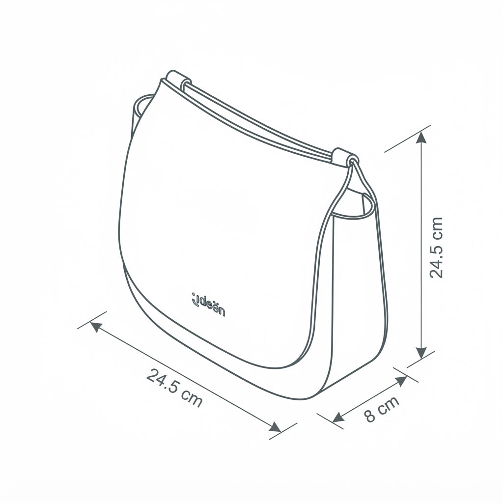 Bolsa de Mano Ideen Mostaza 24.5 x 24.5 x 8 cm