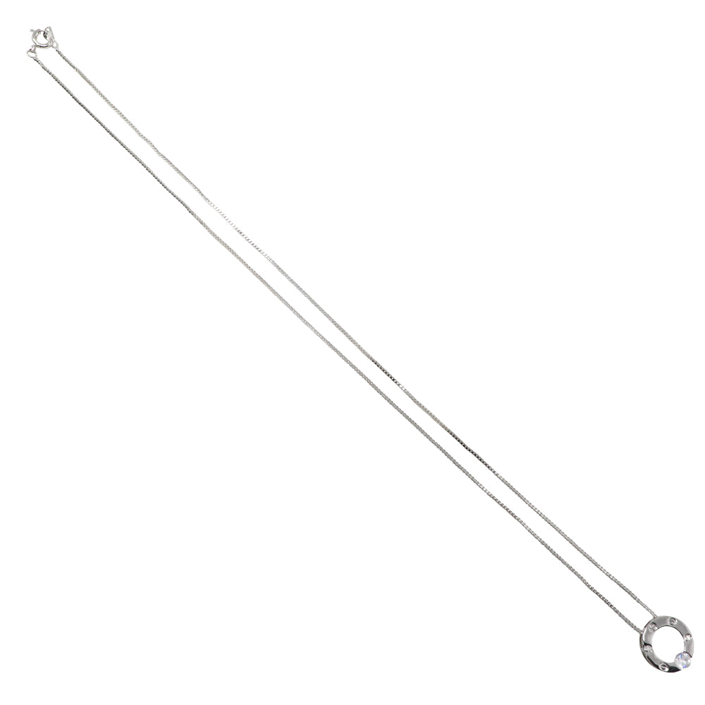 Cadena con Dije de Anillo y Piedras Preciosas – Diseño Sofisticado y Elegante