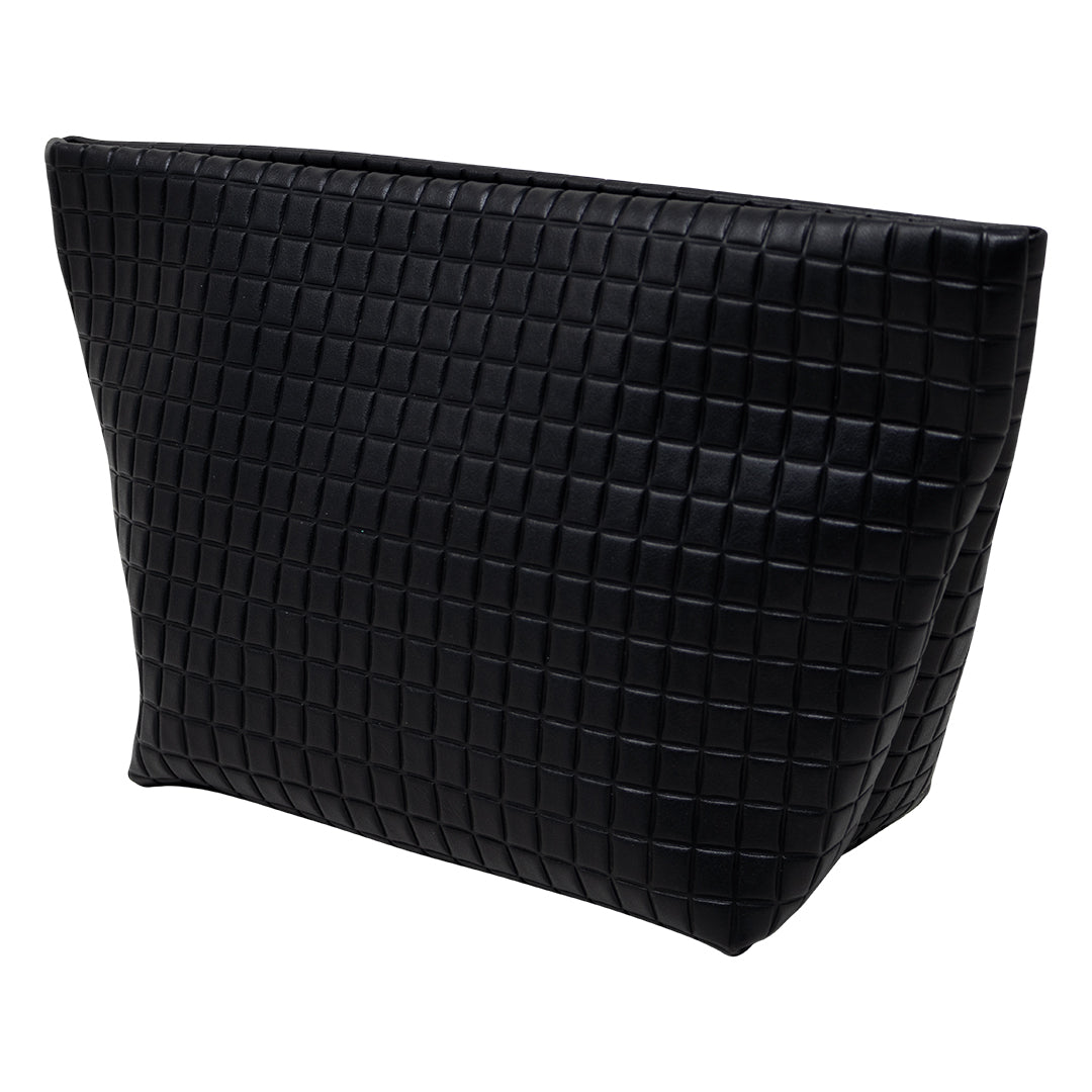 Cosmetiquera Negra con 11 Brochas de Maquillaje