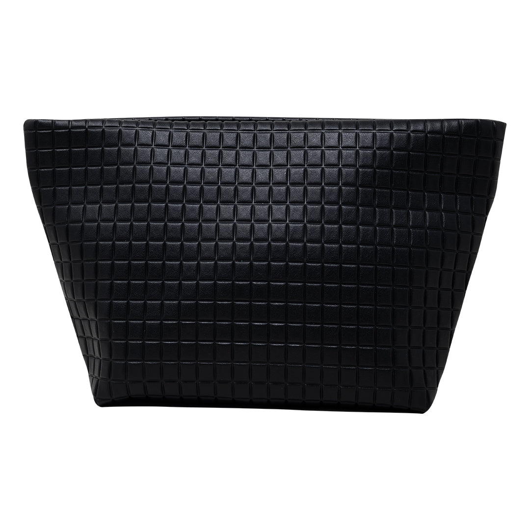 Cosmetiquera Negra con 11 Brochas de Maquillaje