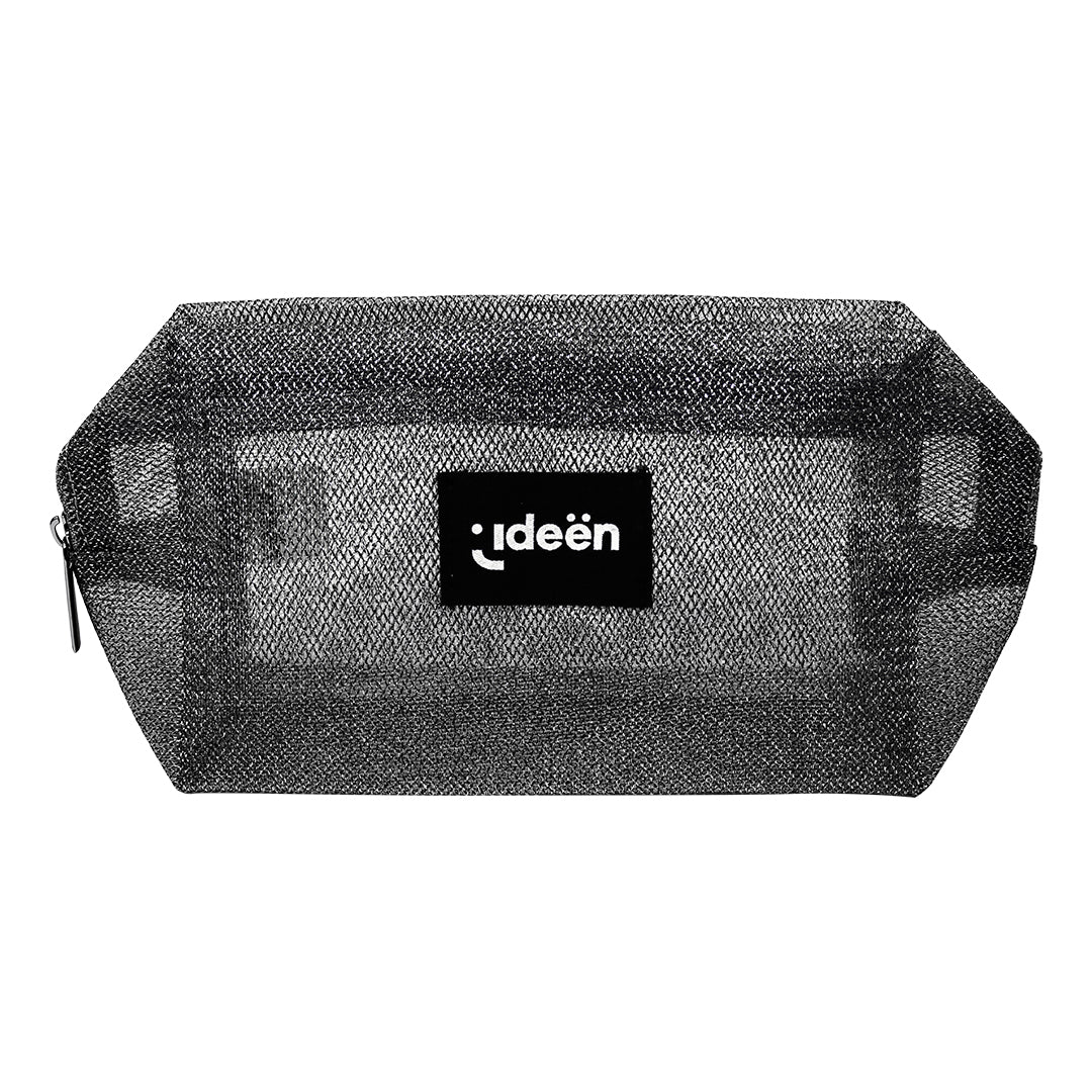 Cosmetiquera Negra con 6 Brochas de Maquillaje