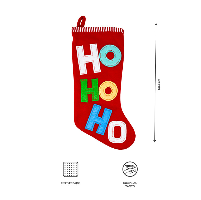 Bota Navideña "Ho Ho Ho"
