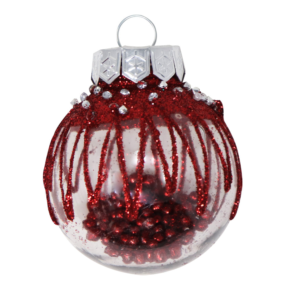 Set de Esferas Navideñas Plástico Rojas - 30 Piezas