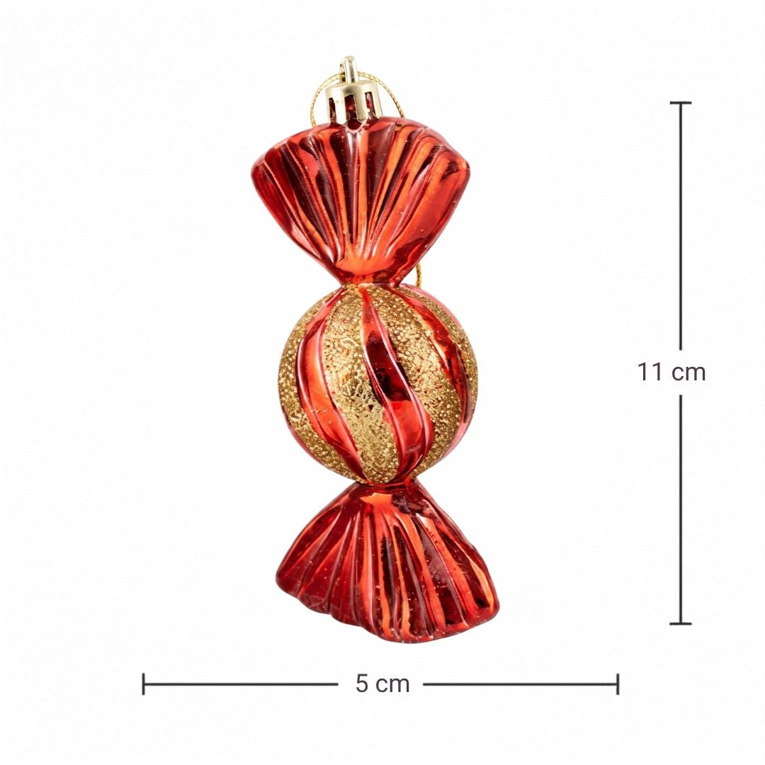 Set de Esferas Navideñas - Caramelo 3 Piezas