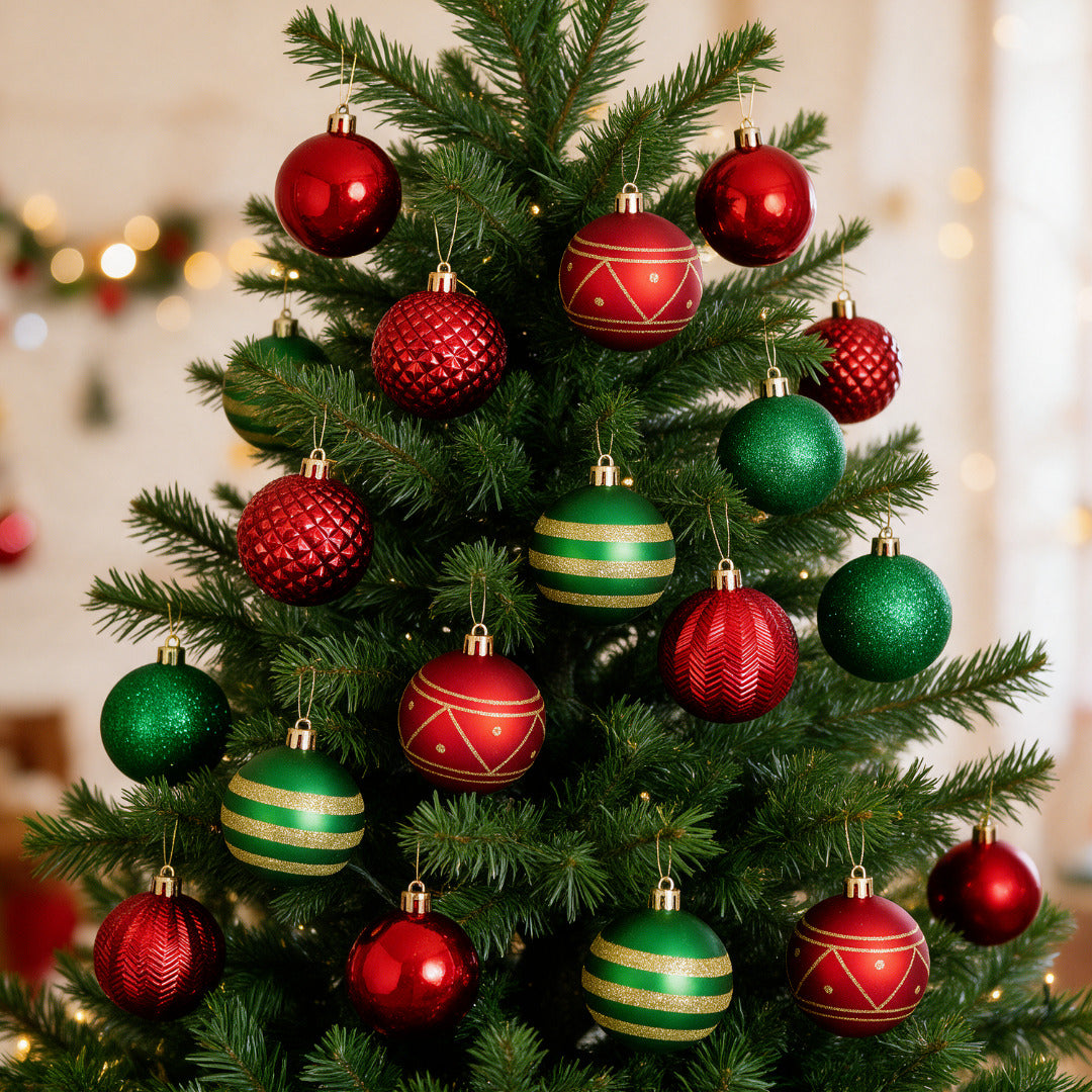 Set de Esferas Adornos para Árbol de Navidad 16 pz