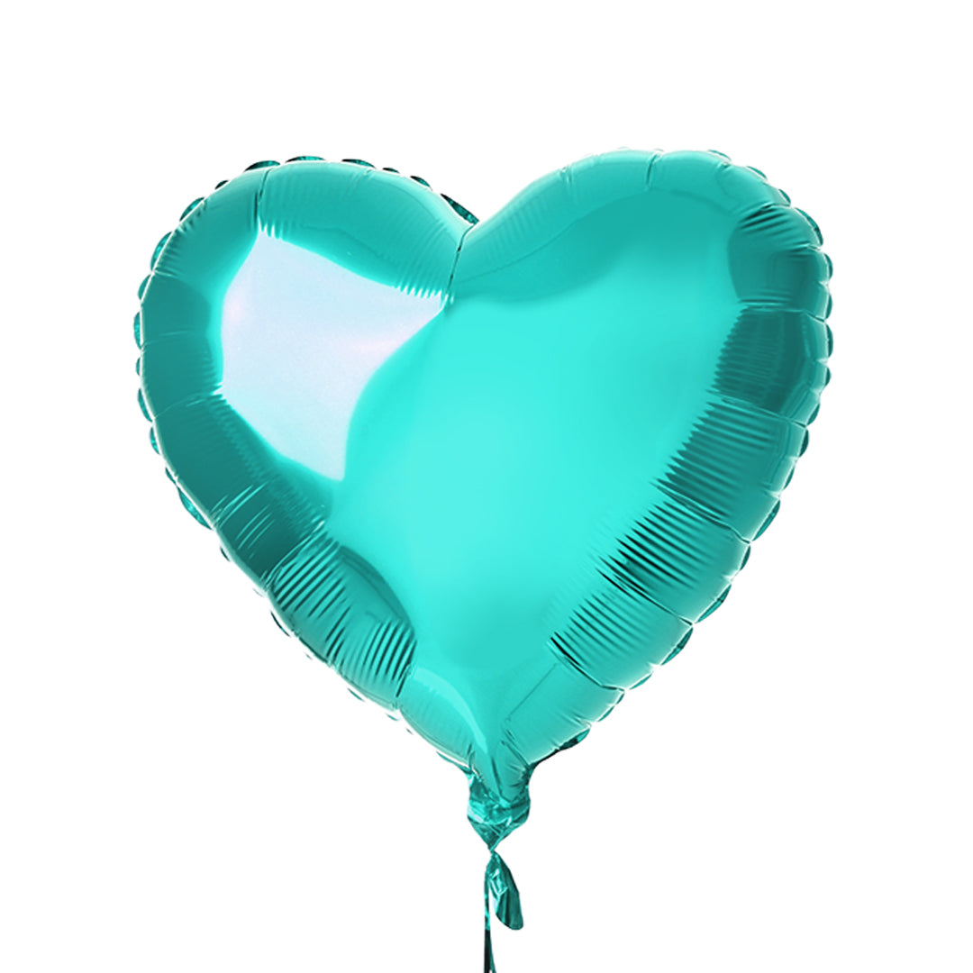 Globo Metálico de Corazón Verde Menta