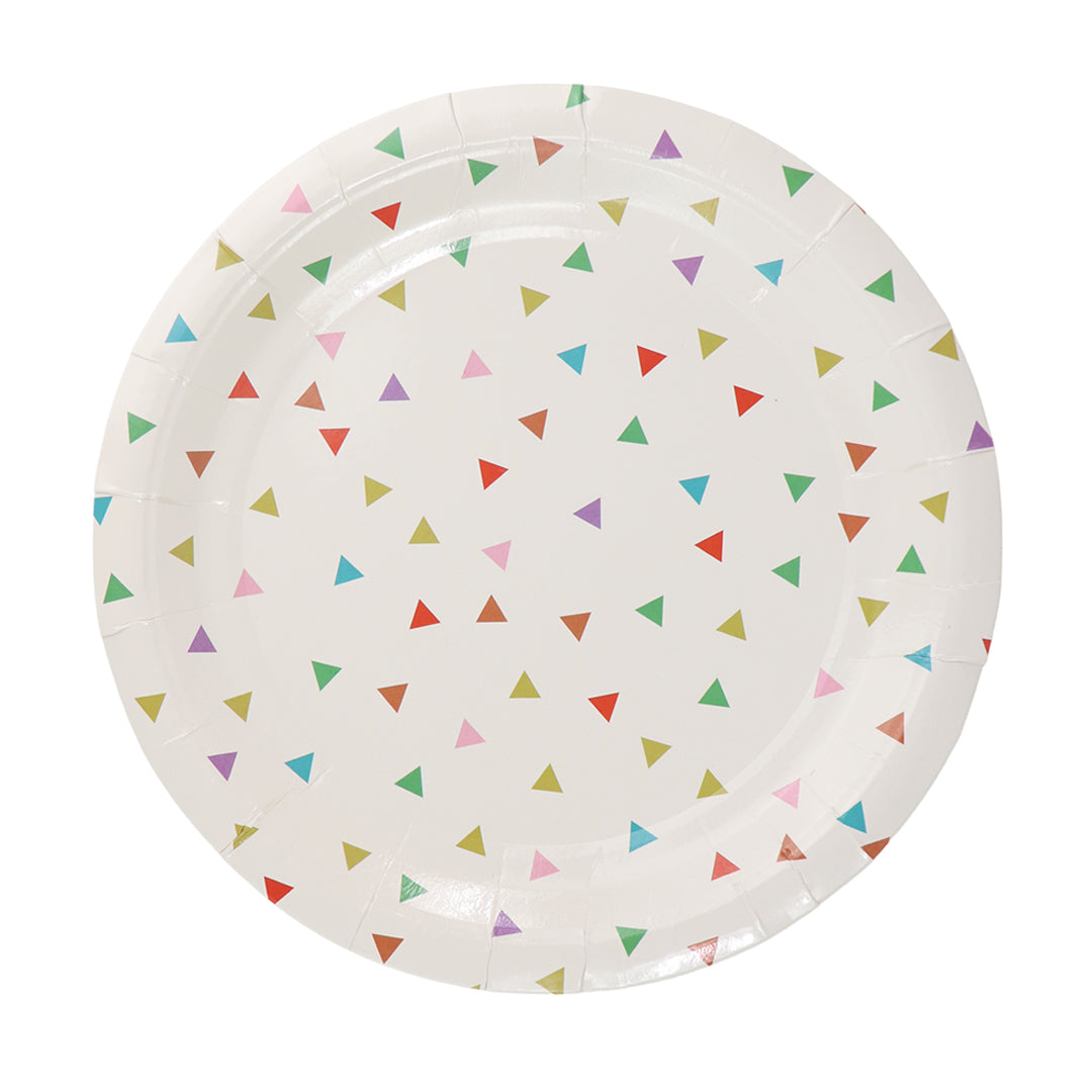 Plato 9" Triángulos 8 Piezas