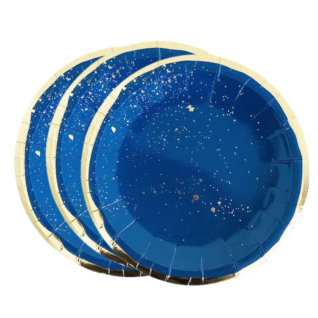 Kit de Fiesta Collection Azul Rey: Platos, Vasos, Cubiertos, Popotes, Servilletas y Decoración