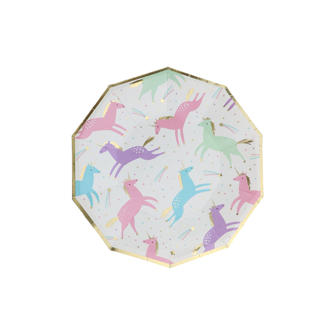 Plata 9" Caballos de Colores 8 Piezas