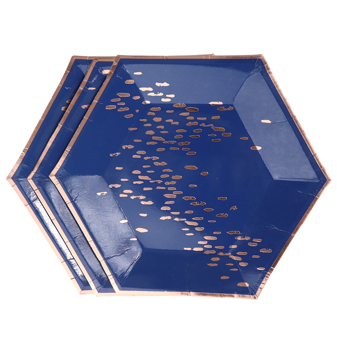 Kit de Fiesta Royal Blue: Platos, Vasos, Cubiertos, Popotes, Servilletas y Decoración