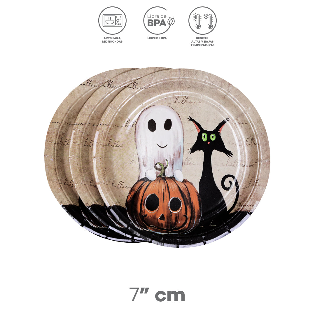 Set de Fiesta Halloween - Platos, Vasos y Servilletas