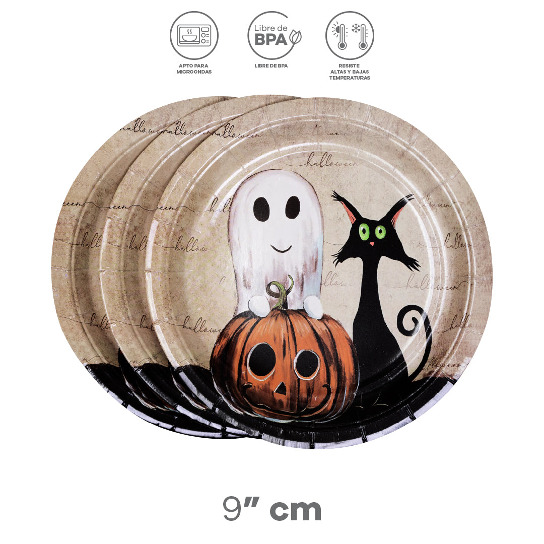 Set de Fiesta Halloween - Platos, Vasos y Servilletas