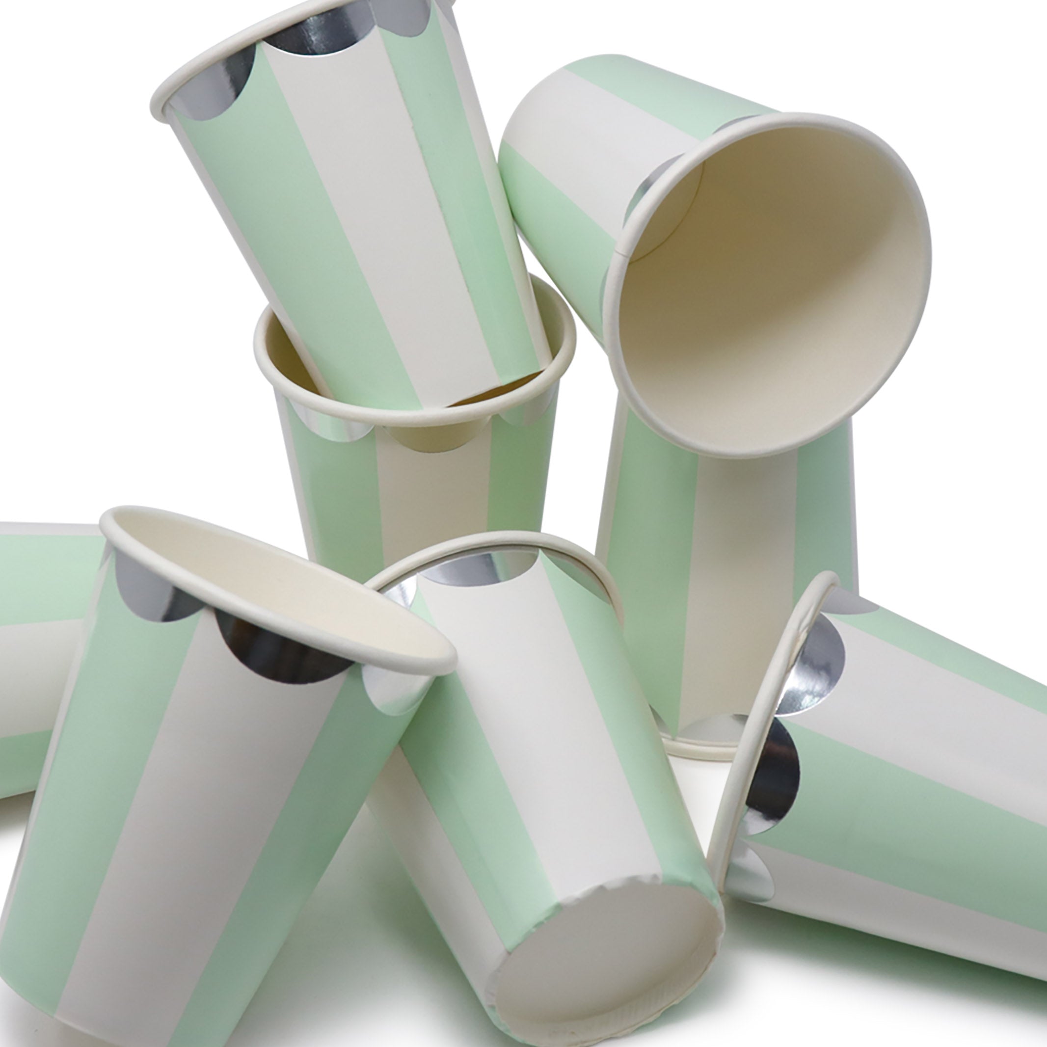 Kit de Fiesta Retro Azul/Menta: Platos, Vasos, Cubiertos, Popotes, Servilletas y Decoración