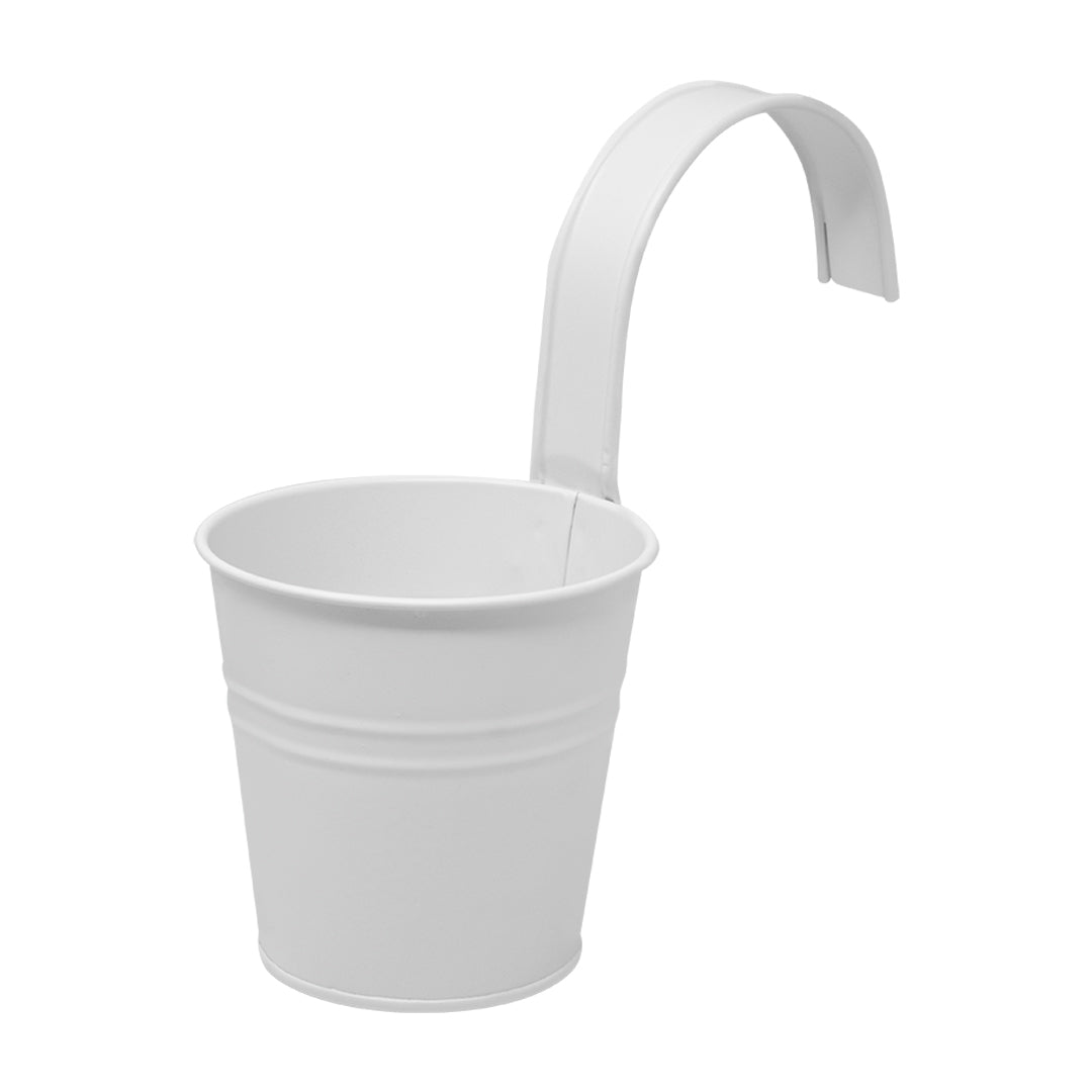 Set de 4 Macetas Colgantes Galvanizadas - Blanca