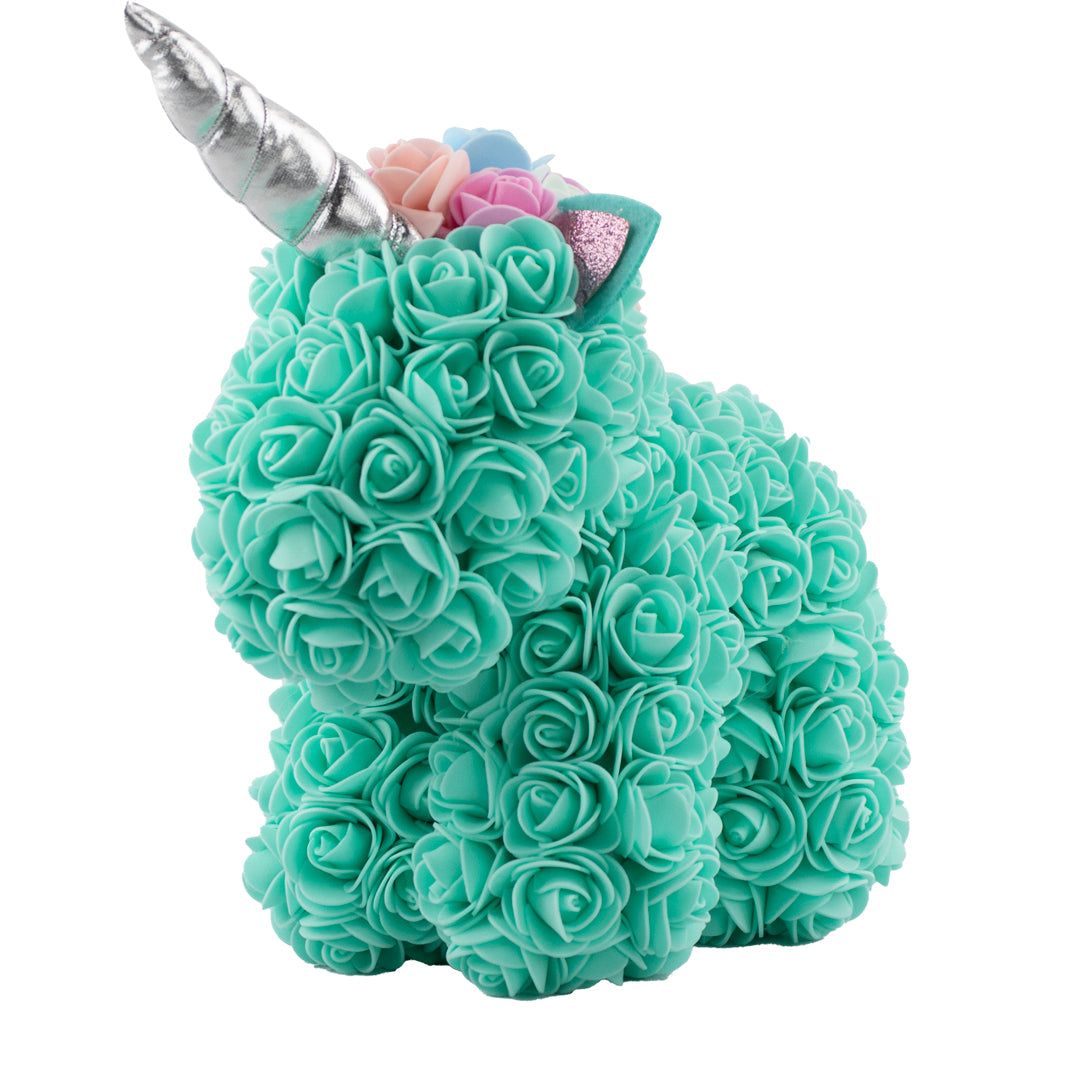 Unicornio Floral "Forever Bloom" - Turquesa