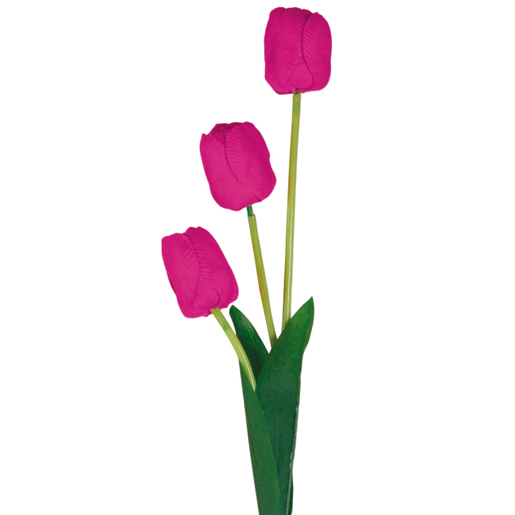 1 Vara de Flor De Tulipan Color Fucsia