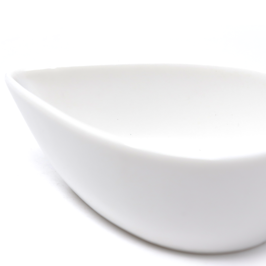 Plato de Ceramica en Forma de Gota Blanco 8 cm
