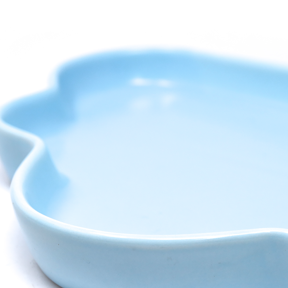 Plato Nube Grande de Cerámica Azul - Decorativo y Funcional