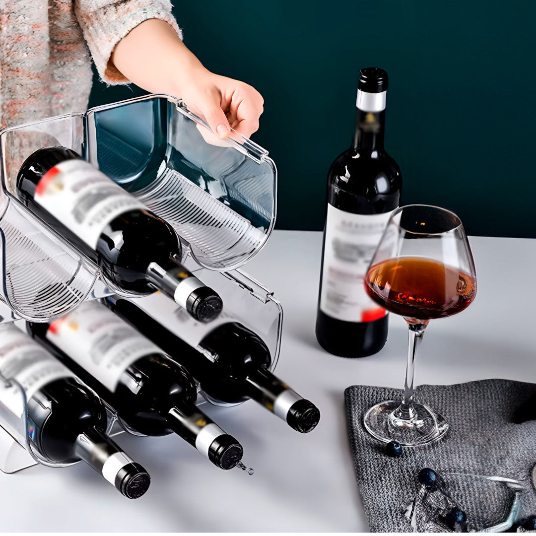 Organizador de Botellas Apilable - Acrílico Transparente