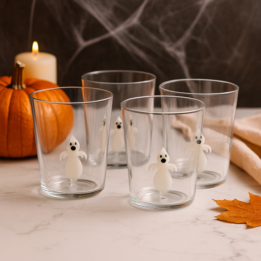 Set de 4 Vasos de Cristal Fantasma - 400 ml
