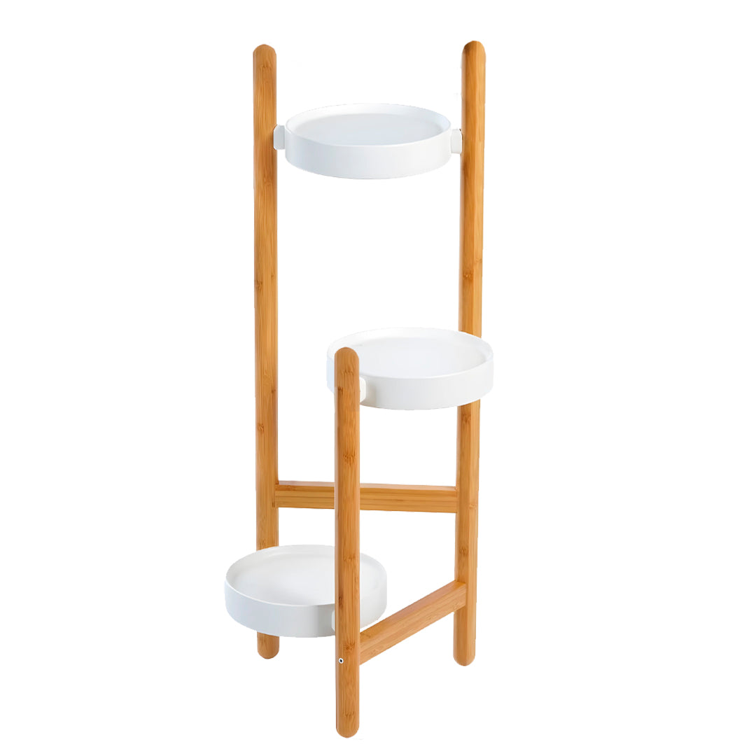 Soporte para Plantas de 3 Niveles - Bambú