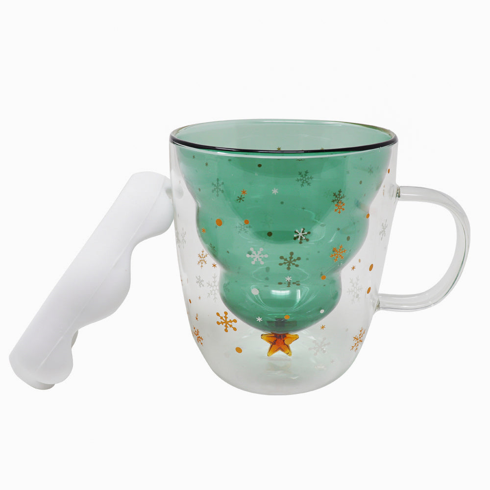 Taza de Cristal Pino de Navidad - 300 ml