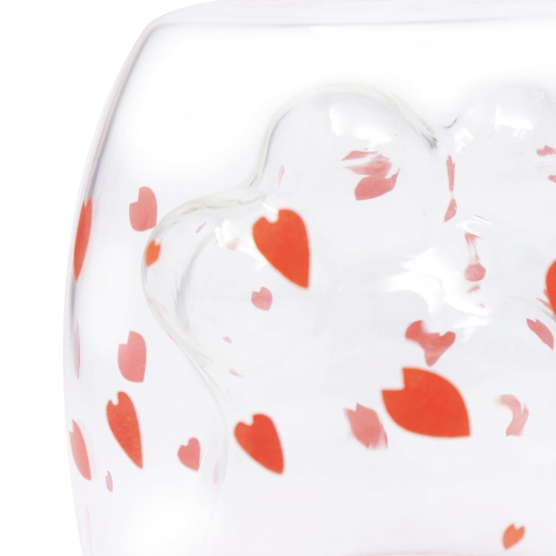 Vaso de Cristal Patita de Gato Floral - 250ml