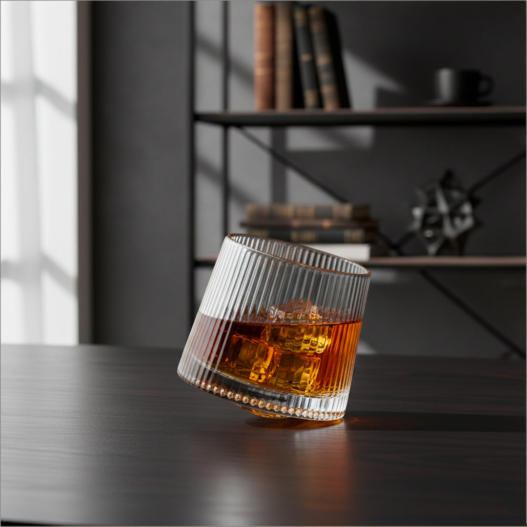 Set de 6 Vasos Whisky de Cristal Base Redonda - 170 ml