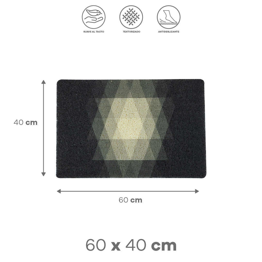 Tapete Minimalista Geométrico Negro