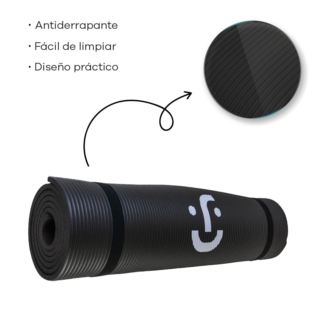 Tapete de Yoga Antideslizante - Negro