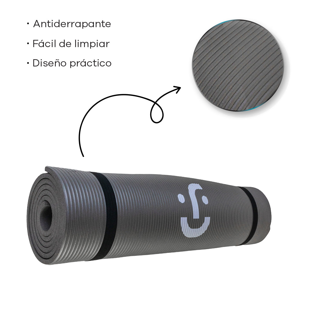 Tapete de Yoga Antideslizante - Color Gris