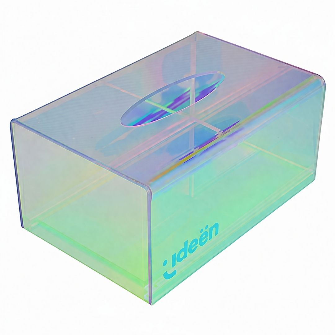 Caja para Pañuelos Acrílica Tornasol