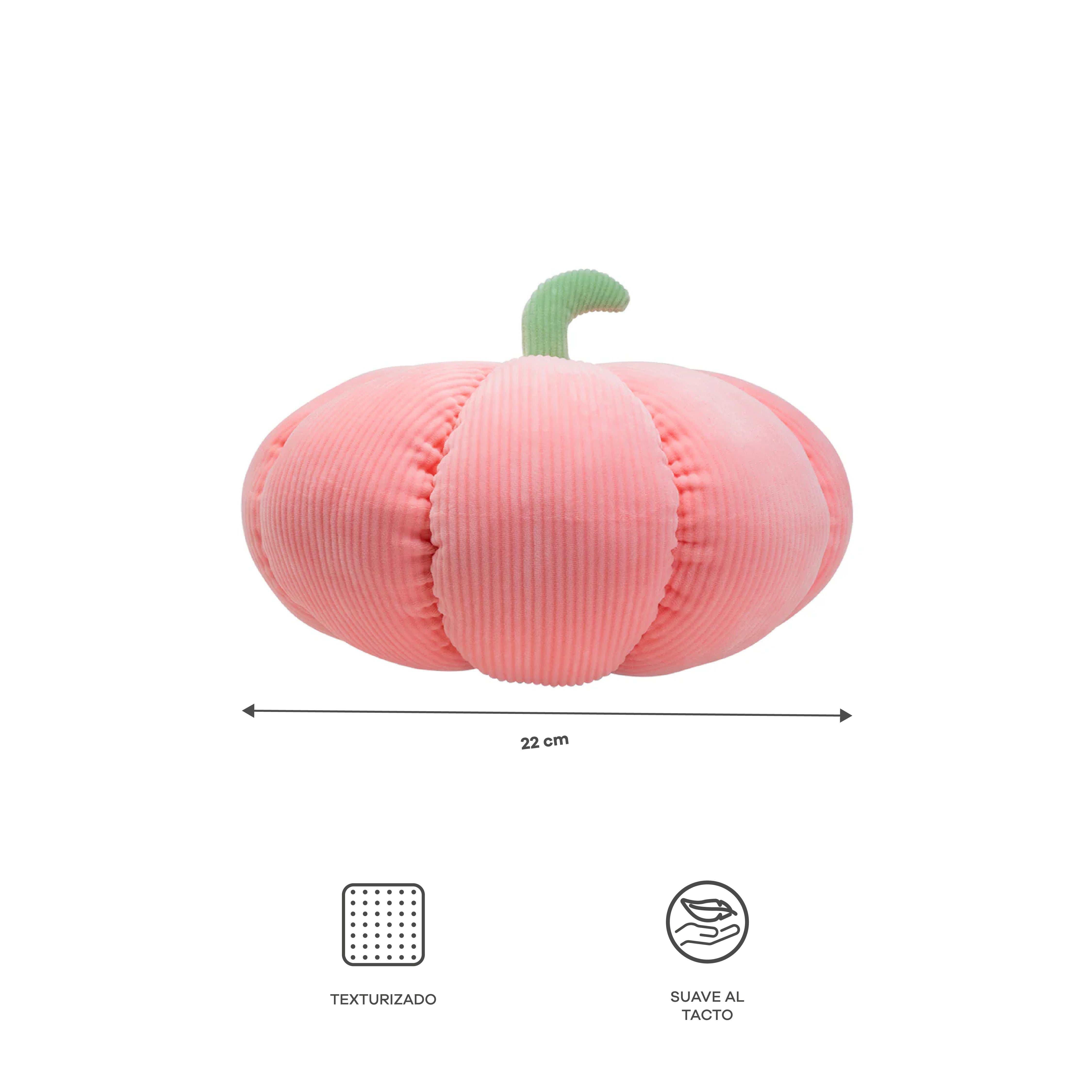 Cojín Suave Calabaza Rosa - 35cm