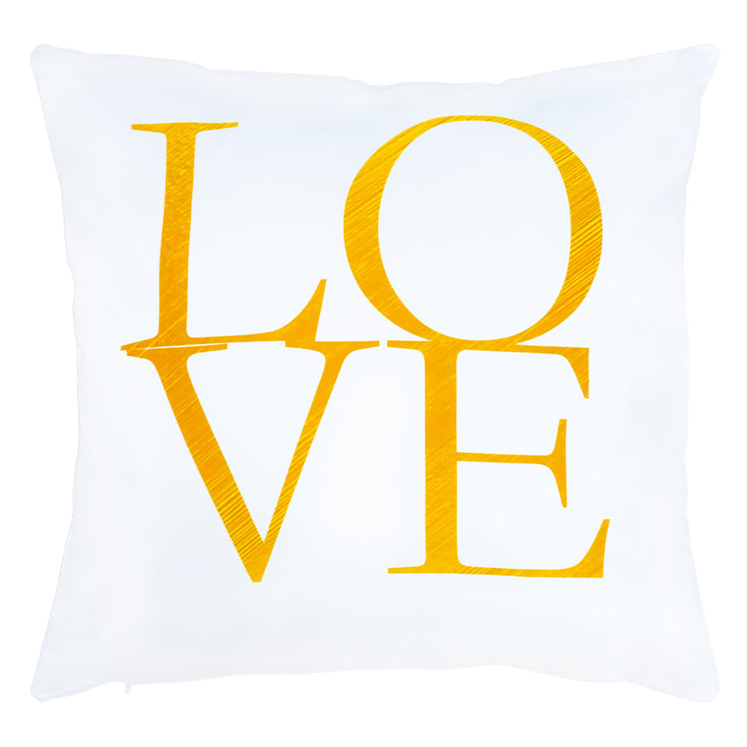 Funda de Cojín Blanca "LOVE"