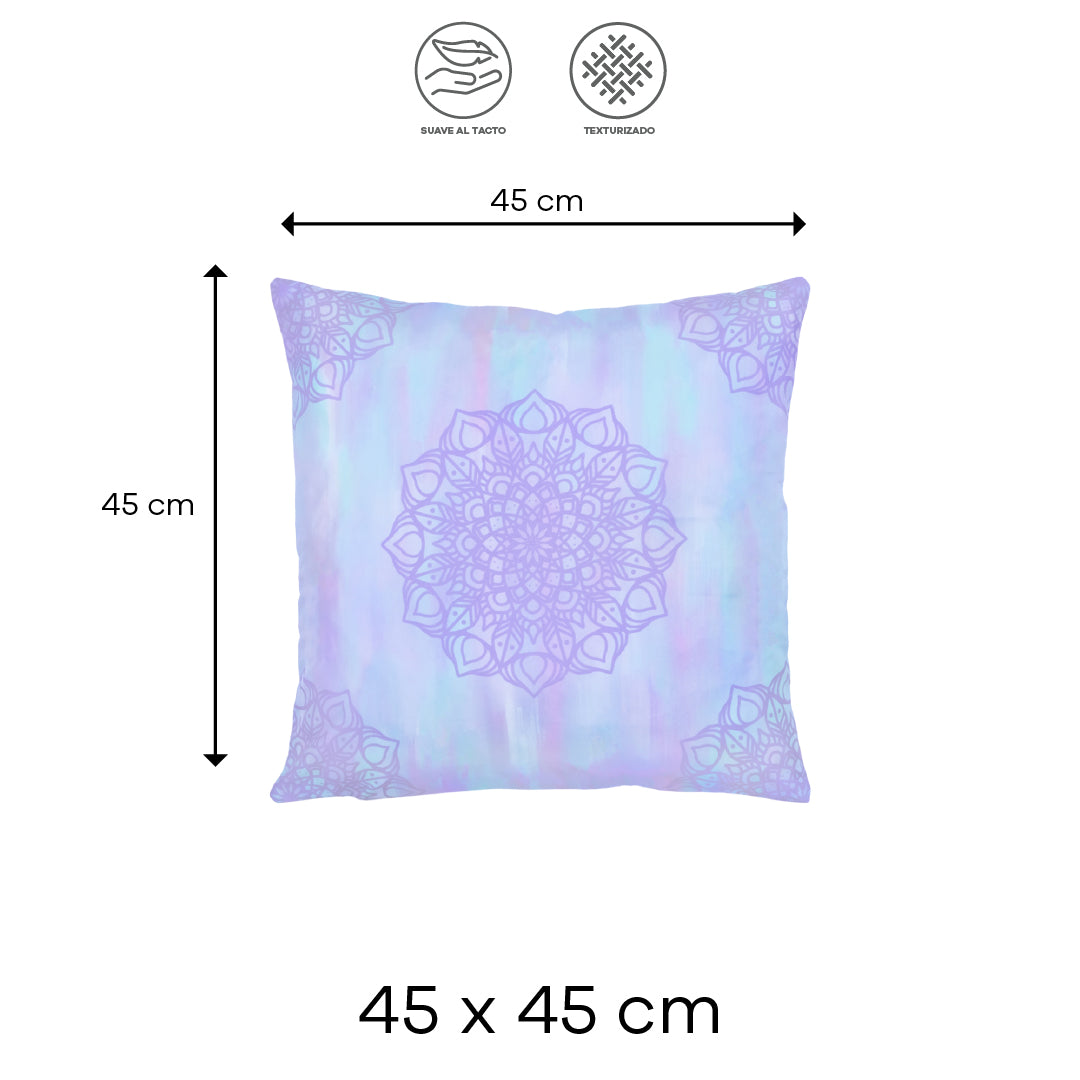 Set de 2 Fundas para Cojín Lila y Rosa