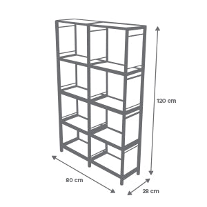 Librero Organizador de 5 Niveles con Diseño de Lunares Rosa