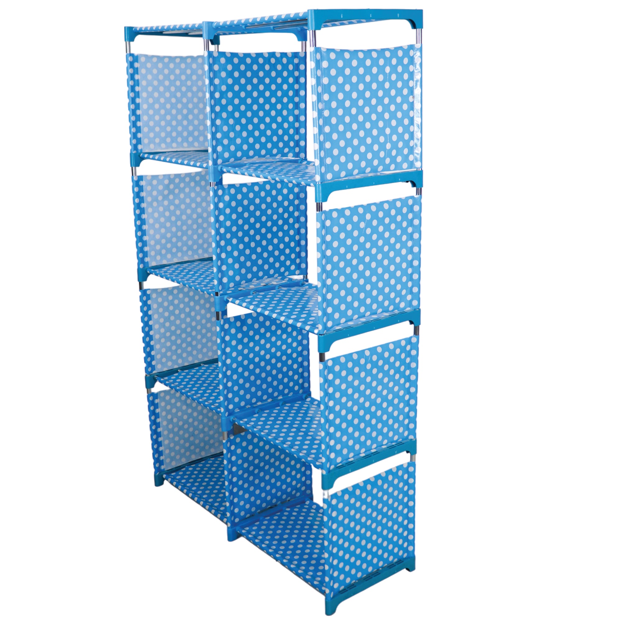 Librero Organizador de 5 Niveles con Diseño de Lunares Azul