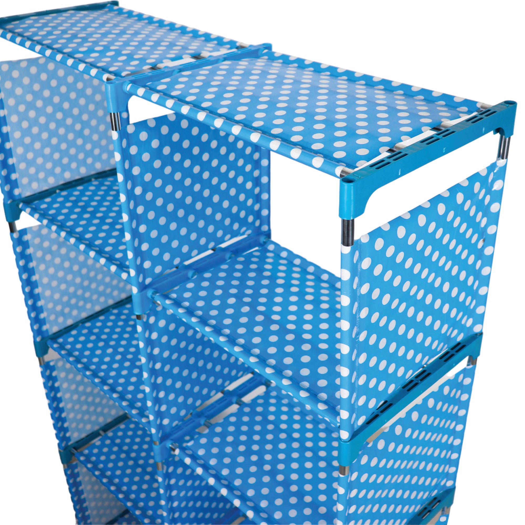 Librero Organizador de 5 Niveles con Diseño de Lunares Azul