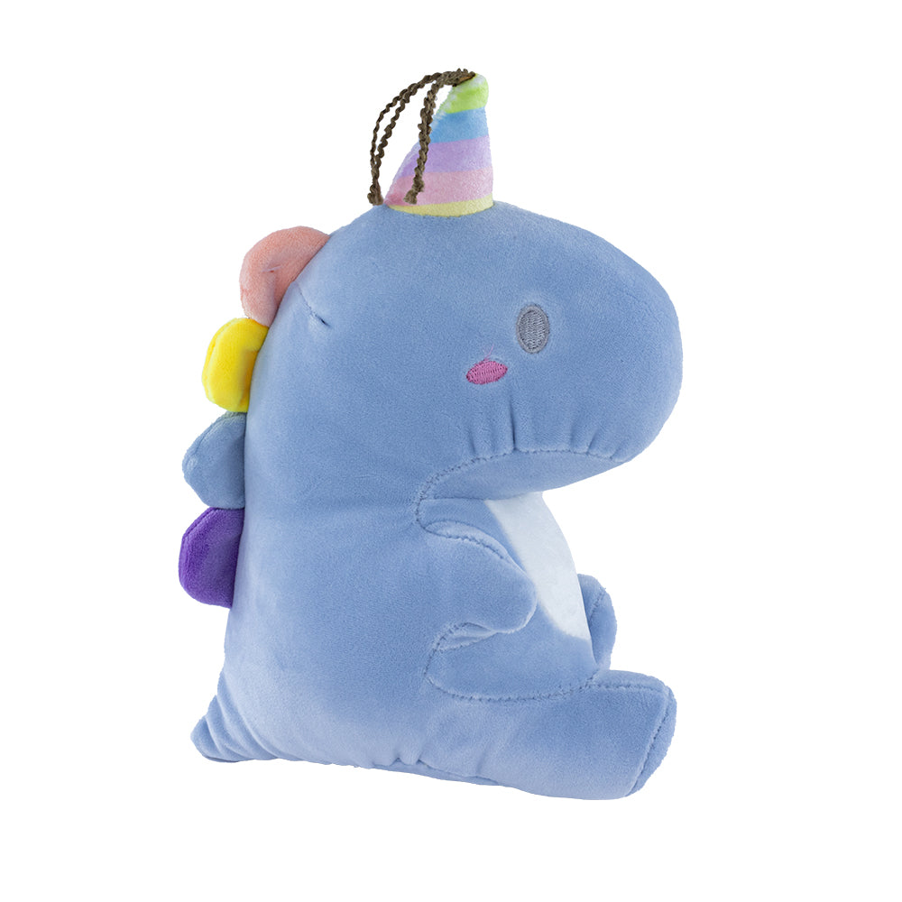 Muñeco de Peluche - Dinosaurio Azul con Gorrito