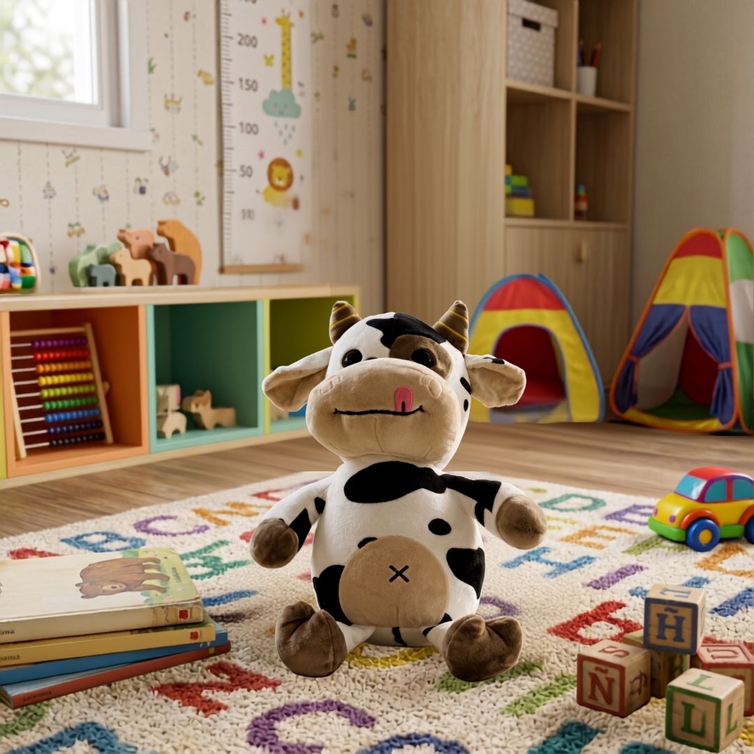 Muñeco Suave de Peluche - Diseño Vaca