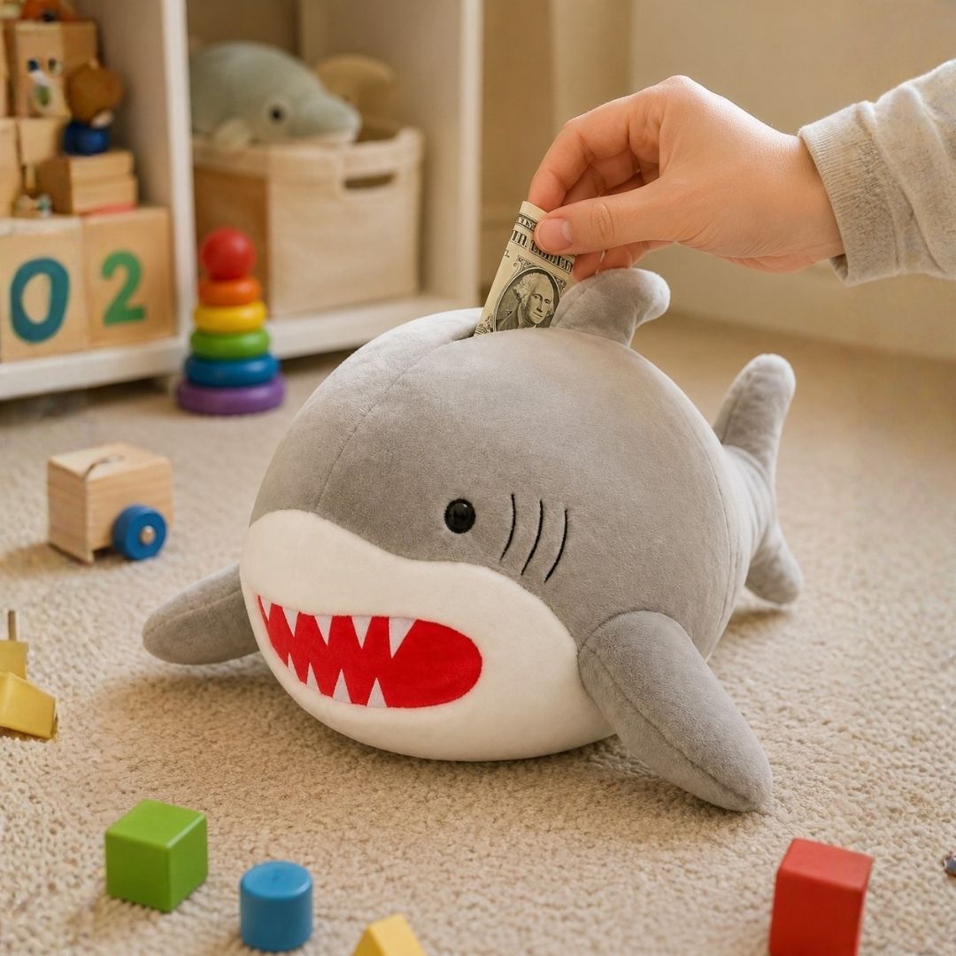 Alcancía de Peluche en Forma de Animal para Niños 30 cm