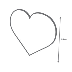 Espejo de Cristal Adhesivo Corazón
