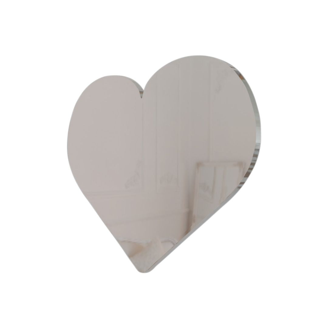 Sticker tipo Espejo de Cristal Adhesivo Corazón
