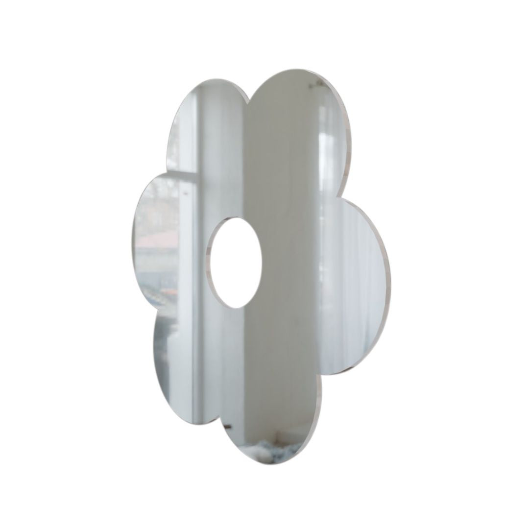 Sticker tipo Espejo de Cristal Adhesivo en Forma de Flor