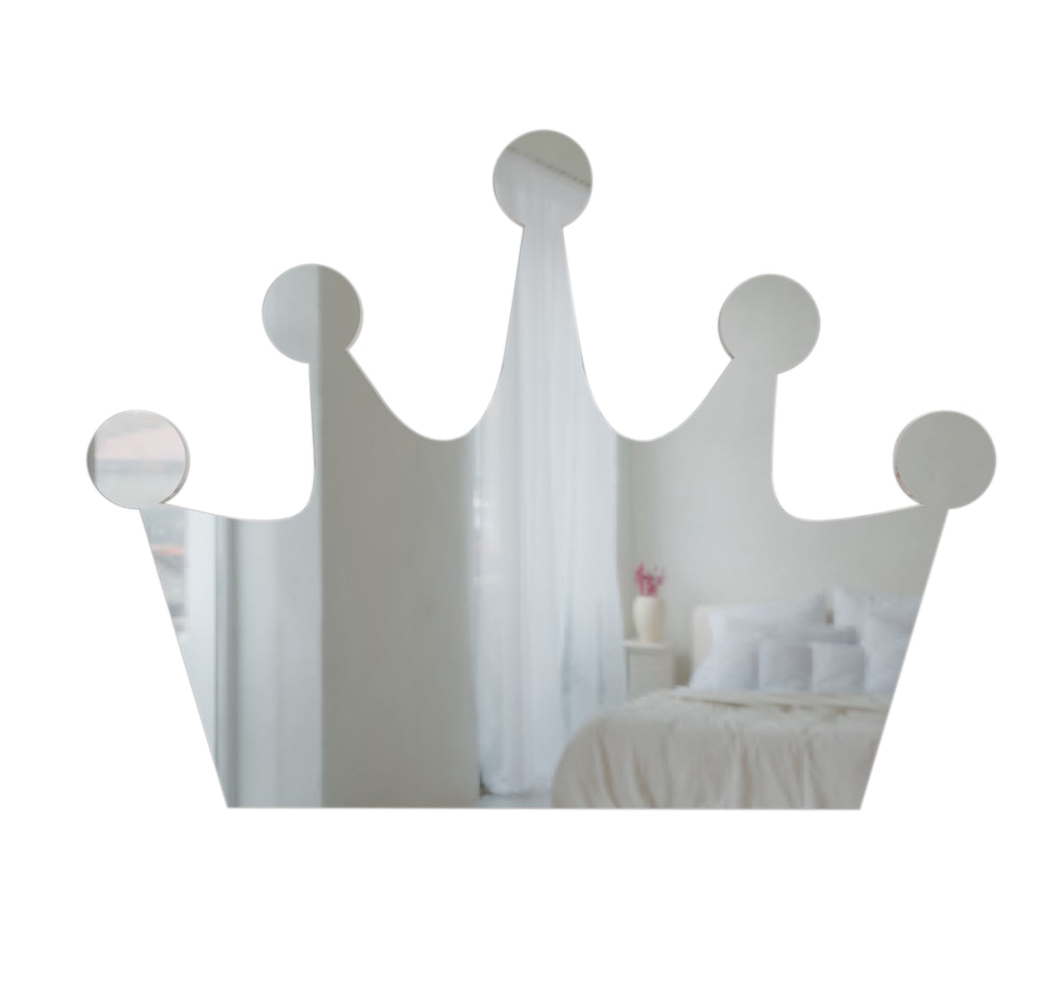 Espejo de Cristal Adhesivo en Forma de Corona